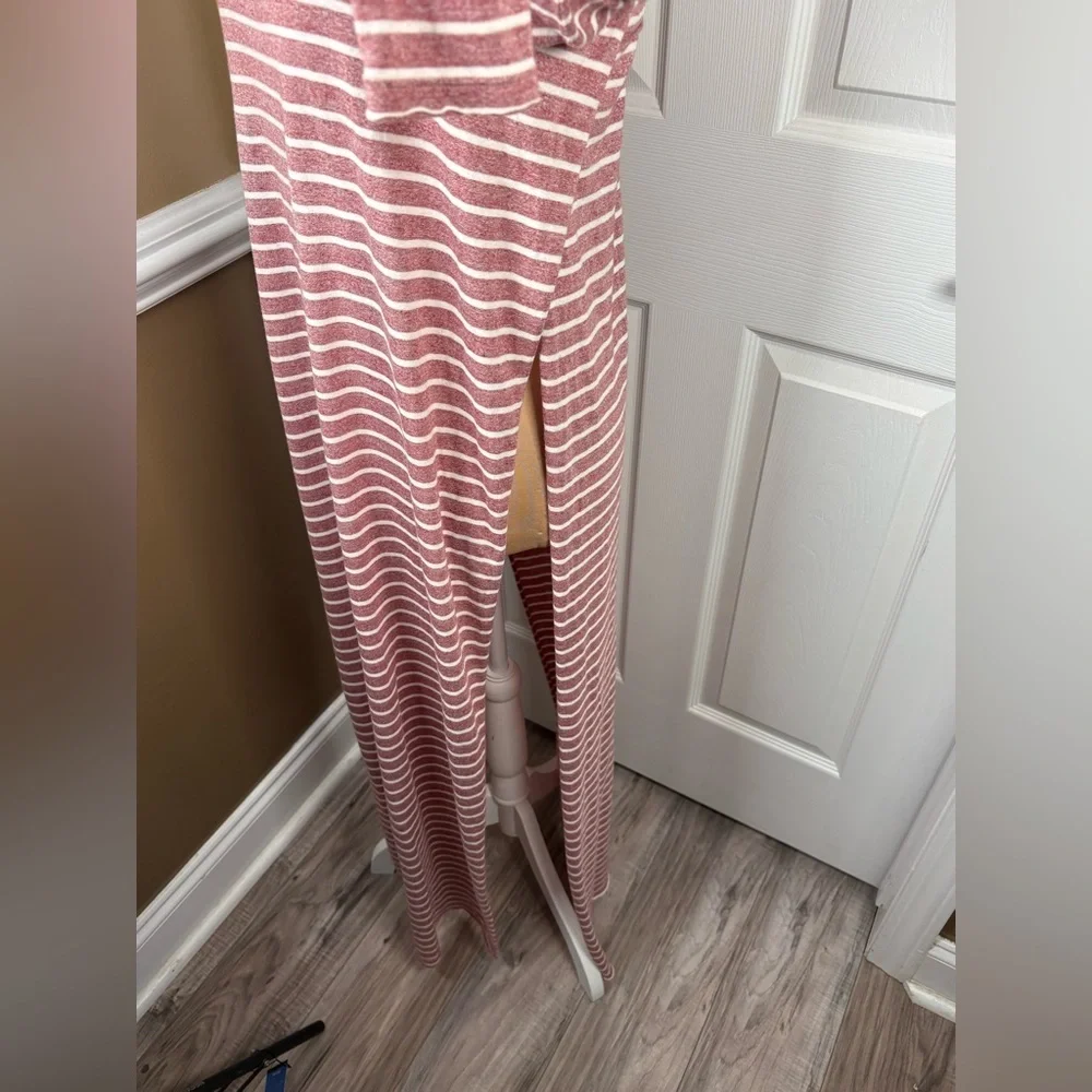 Free People Pink Striped Maxi Dress Size Small‎